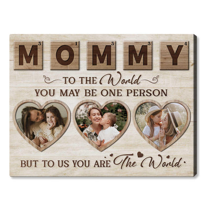 Personalized Mom Photo Collage Canvas Wall Art