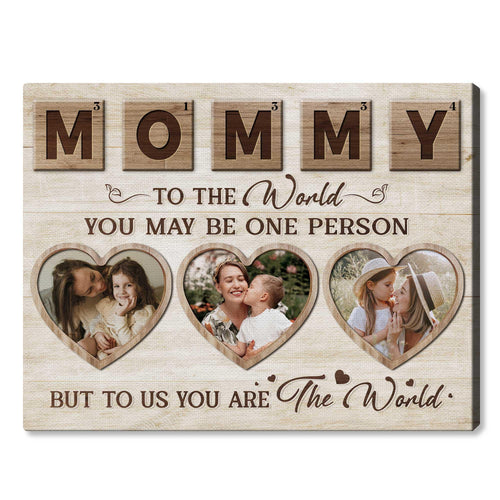 Personalized Mom Photo Collage Canvas Wall Art