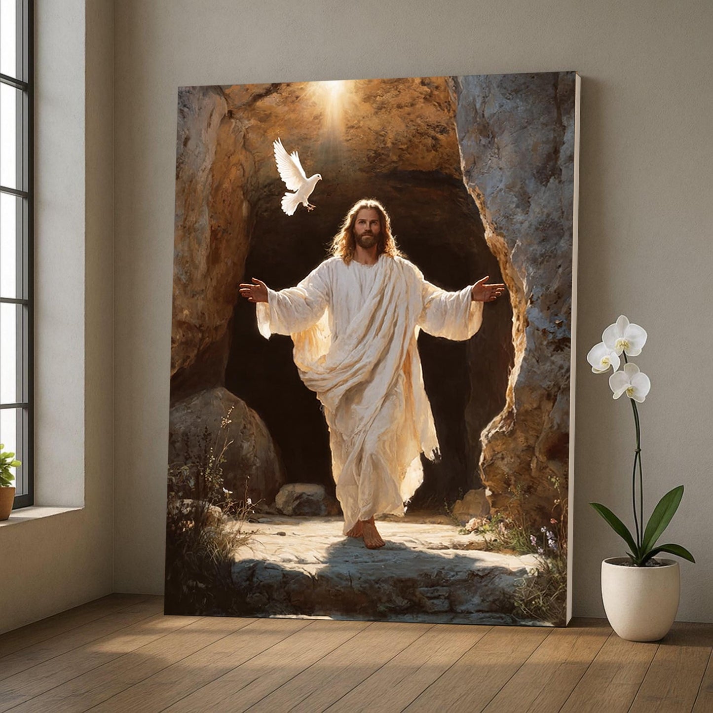 Jesus Resurrection Canvas – Peaceful Christian Wall Art