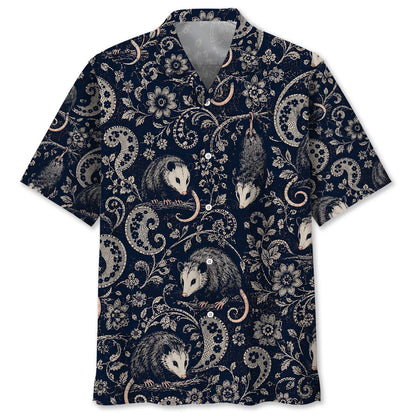 Midnight Opossum Paisley Men Polo Shirt VCP1049
