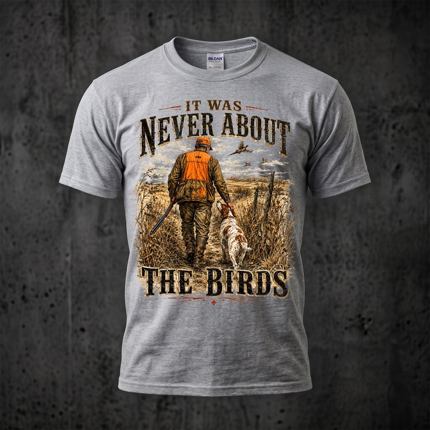 Upland Pheasant Hunting - Outdoor Cotton T-Shirt PHCT1033