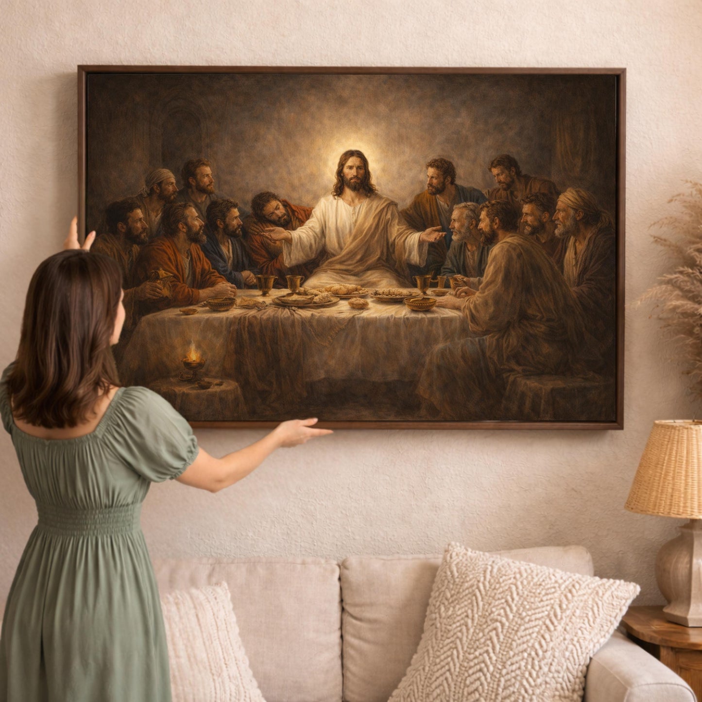 Last Supper Wall Art, Christian Fine Canvas