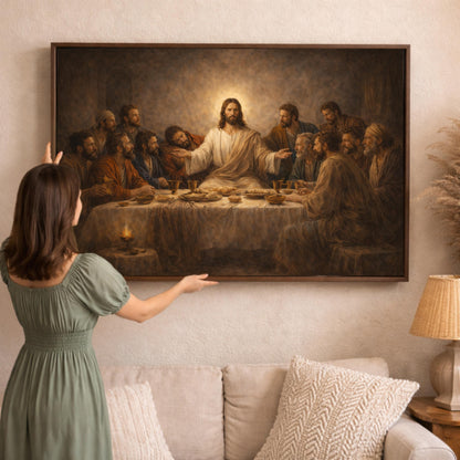 Last Supper Wall Art, Christian Fine Canvas
