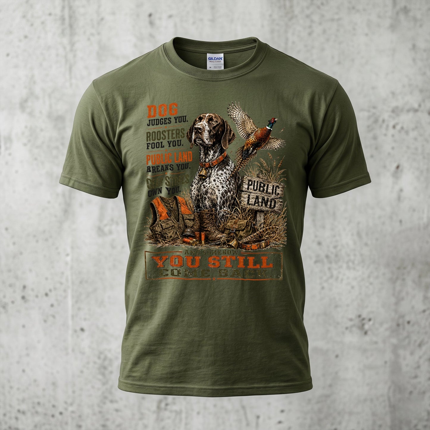 Upland Pheasant Hunting - Outdoor Cotton T-Shirt PHCT1061