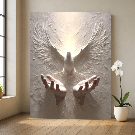 Holy Spirit Dove Canvas – Christian Wall Art & Faith Decor
