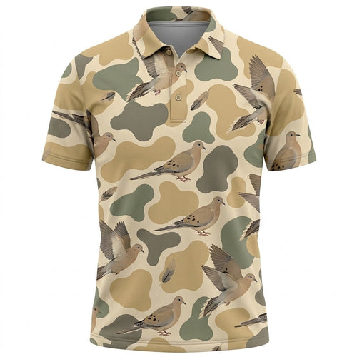 Camo Tree Branches Mourning Dove Hunting Hawaiian Shirt
