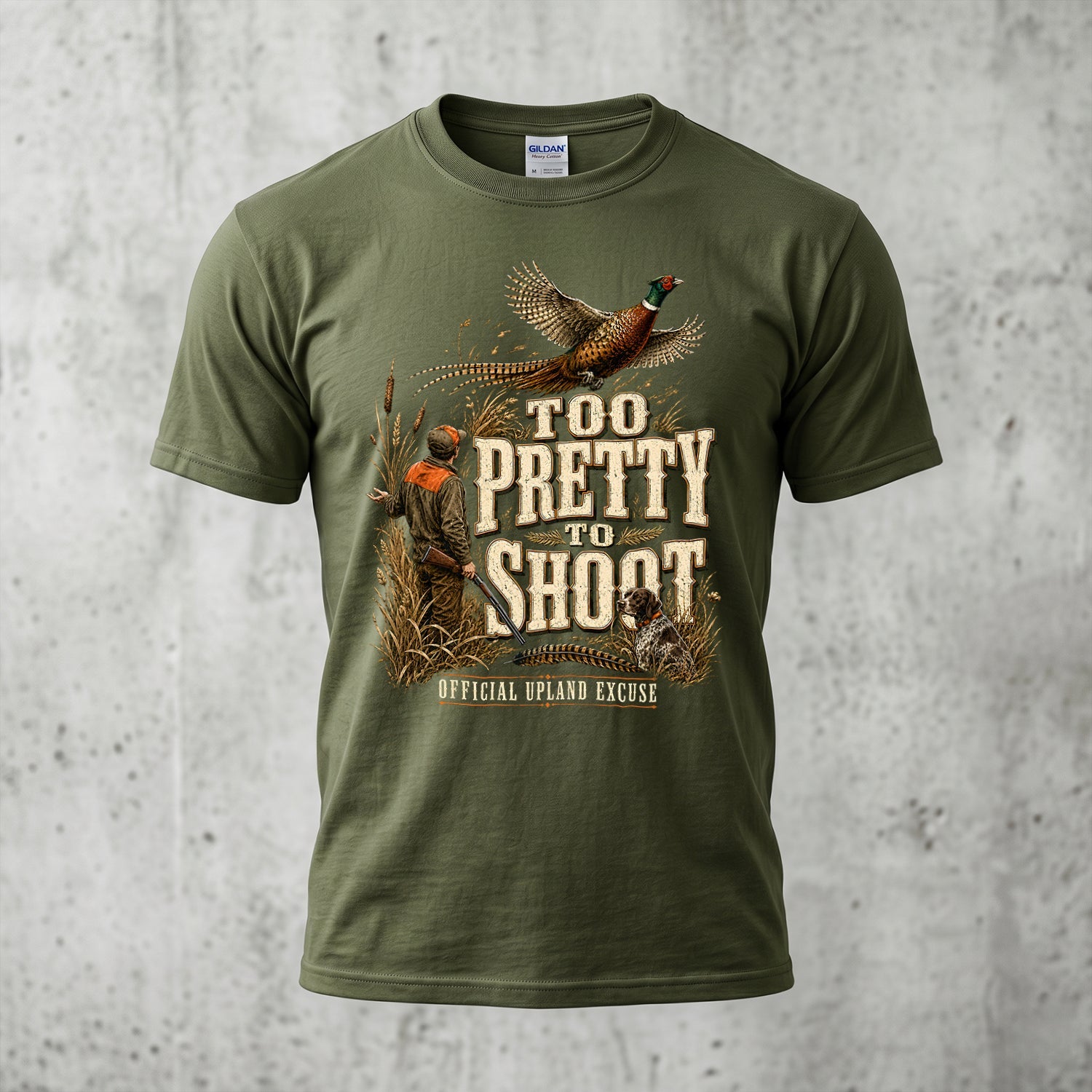 Upland Pheasant Hunting - Outdoor Cotton T-Shirt PHCT1056