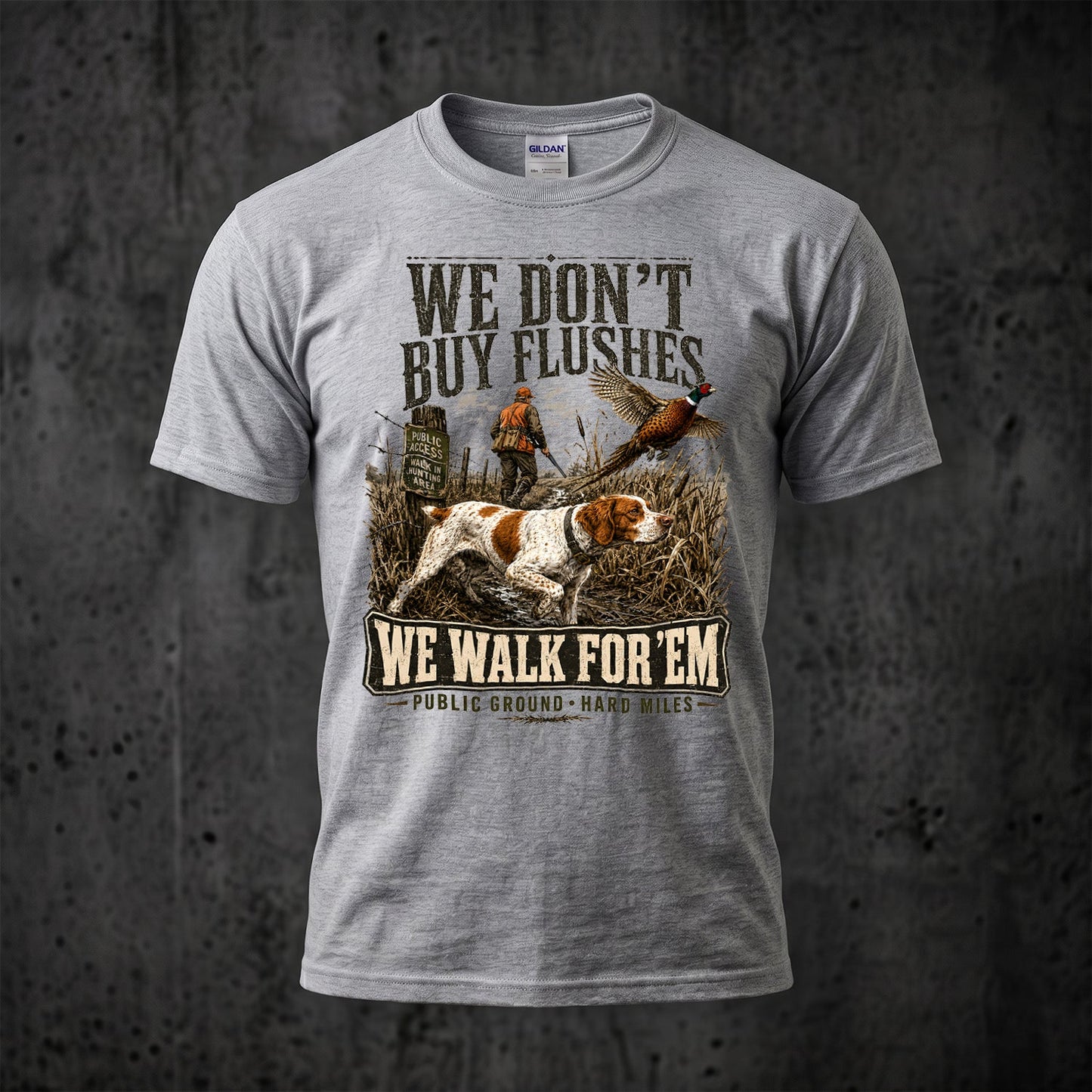 Upland Pheasant Hunting - Outdoor Cotton T-Shirt PHCT1050