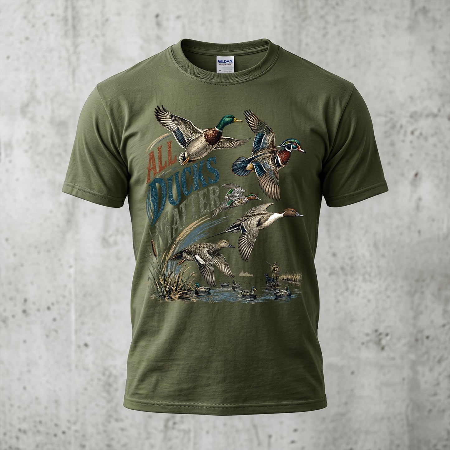 Duck Hunting - Outdoor Cotton T-Shirt DUCT1008
