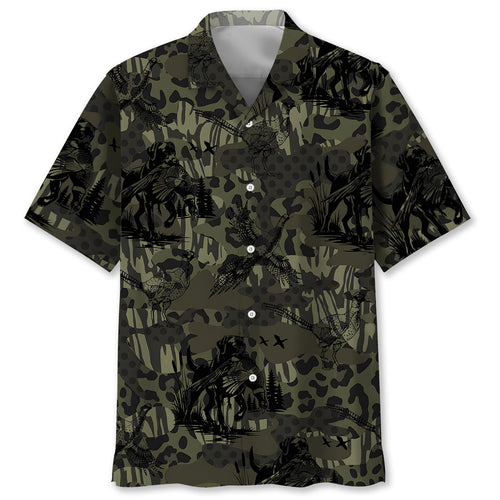 Camouflage Pheasant Hunting Hawaiian Shirt