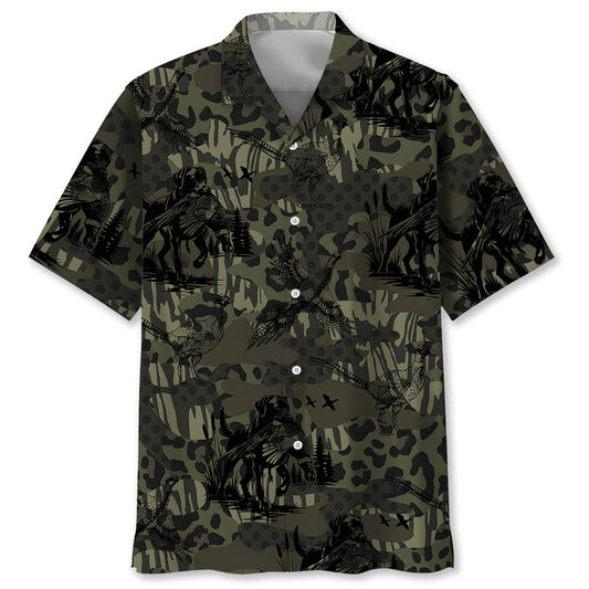 Camouflage Pheasant Hunting Hawaiian Shirt