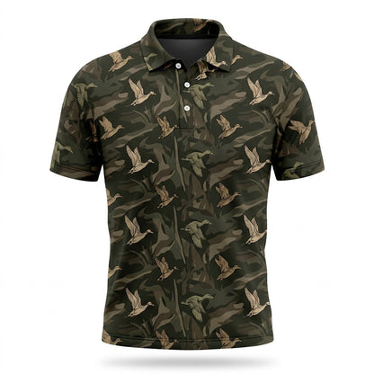 Vintage Camo Duck Hunting Polo Shirt