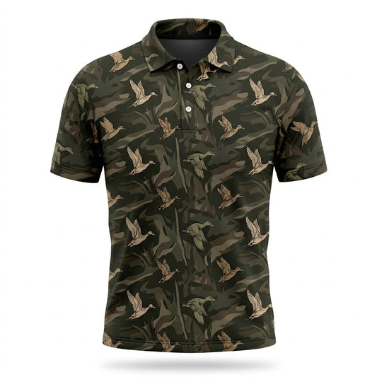 Vintage Camo Duck Hunting Polo Shirt