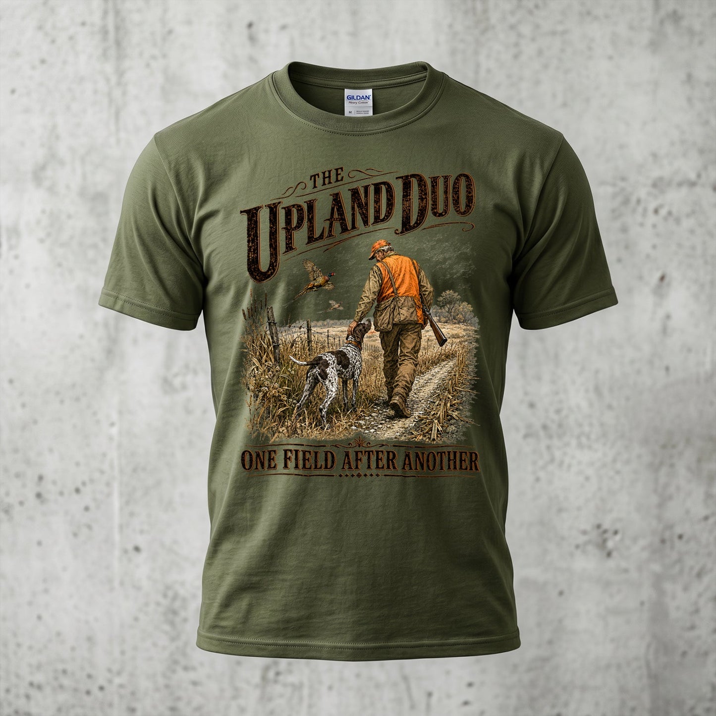 Upland Pheasant Hunting - Outdoor Cotton T-Shirt PHCT1039