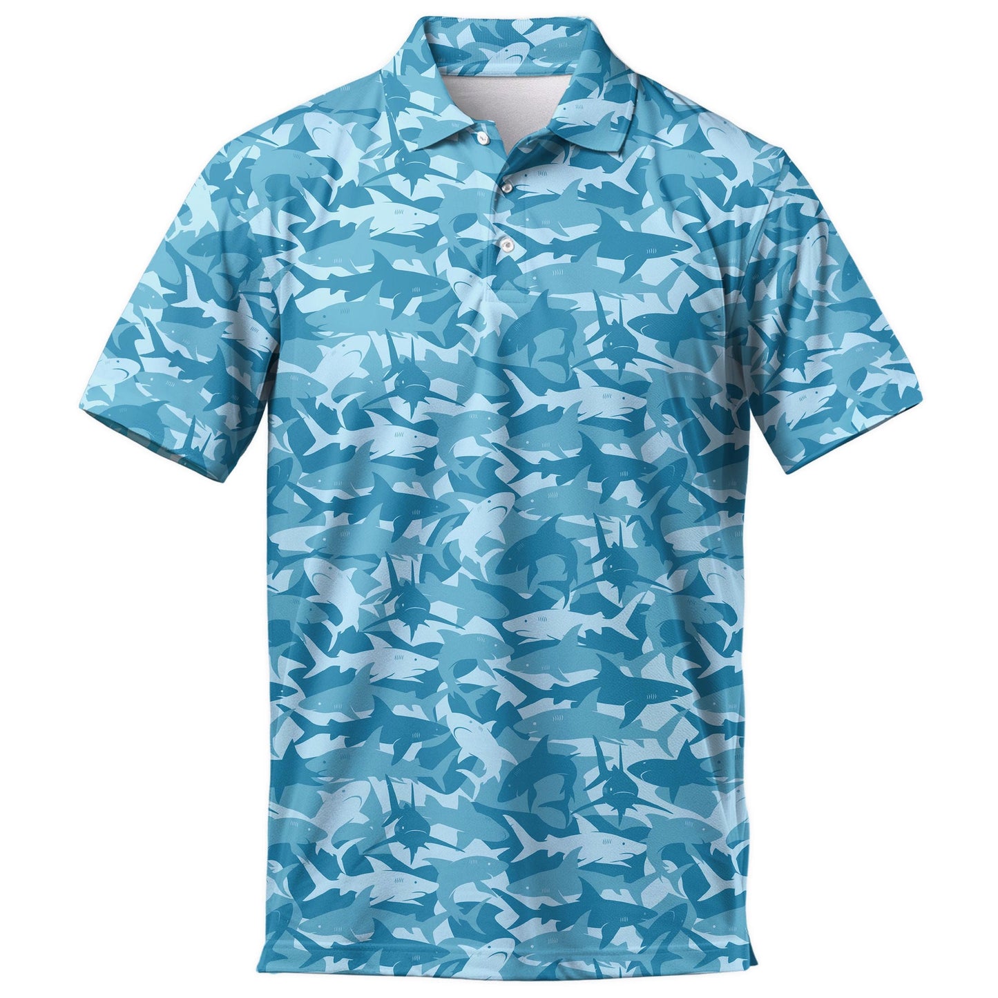Shark Men's Polo Shirt Summer Beach Golf Style Fishing hunting Gift For men