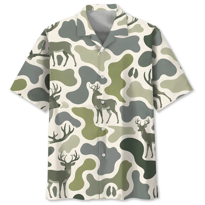Deer Camouflage Hunting Funny Pattern Hawaiian Shirt DVC011