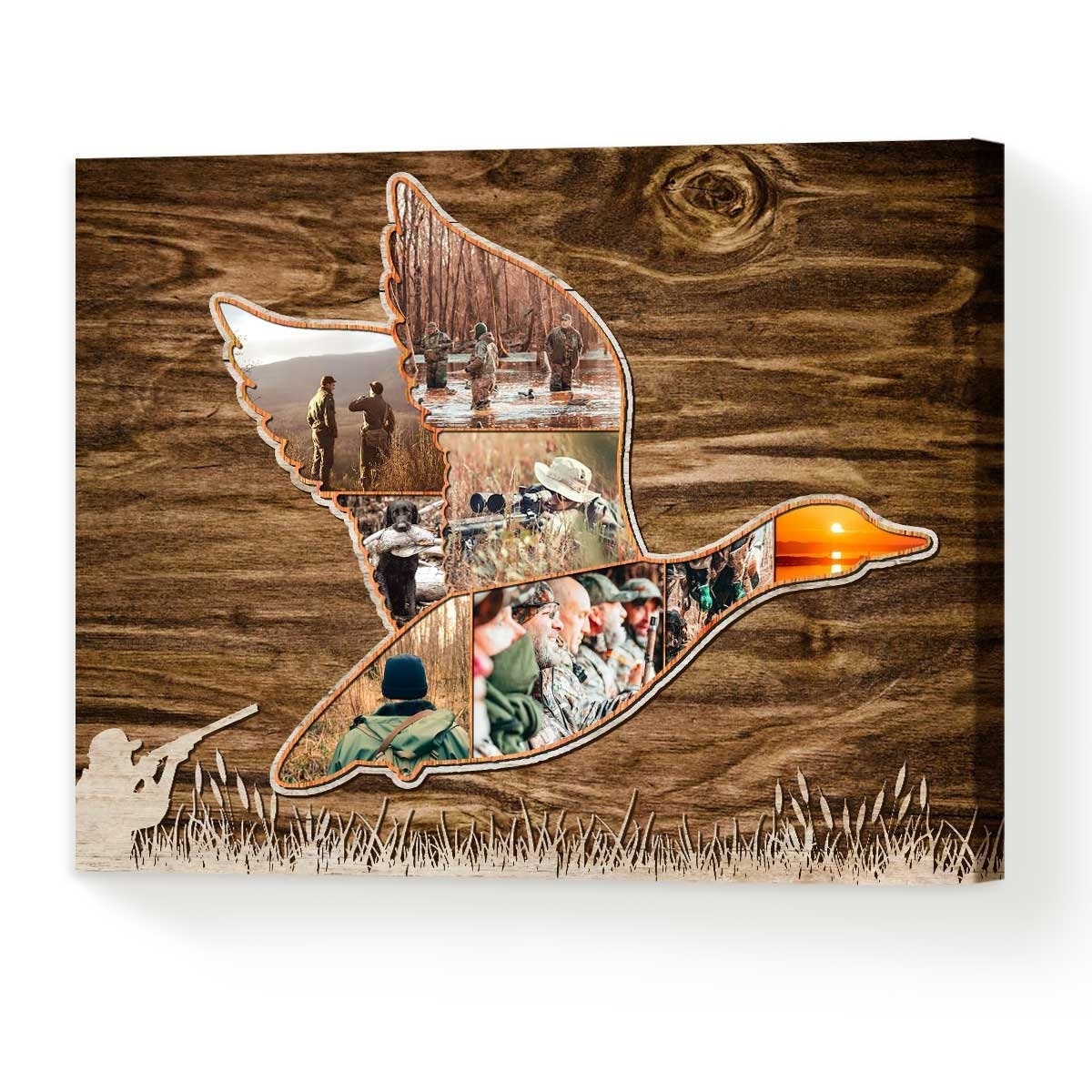 Personalized Duck Photo Collage Canvas: Duck Hunting Gifts For Him