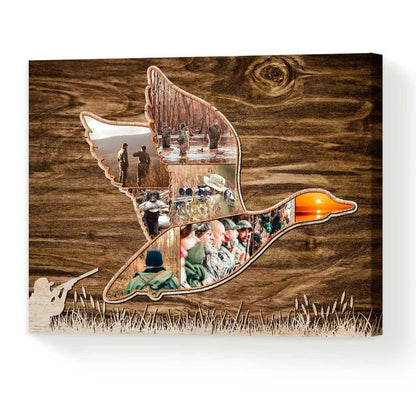 Personalized Duck Photo Collage Canvas: Duck Hunting Gifts For Him