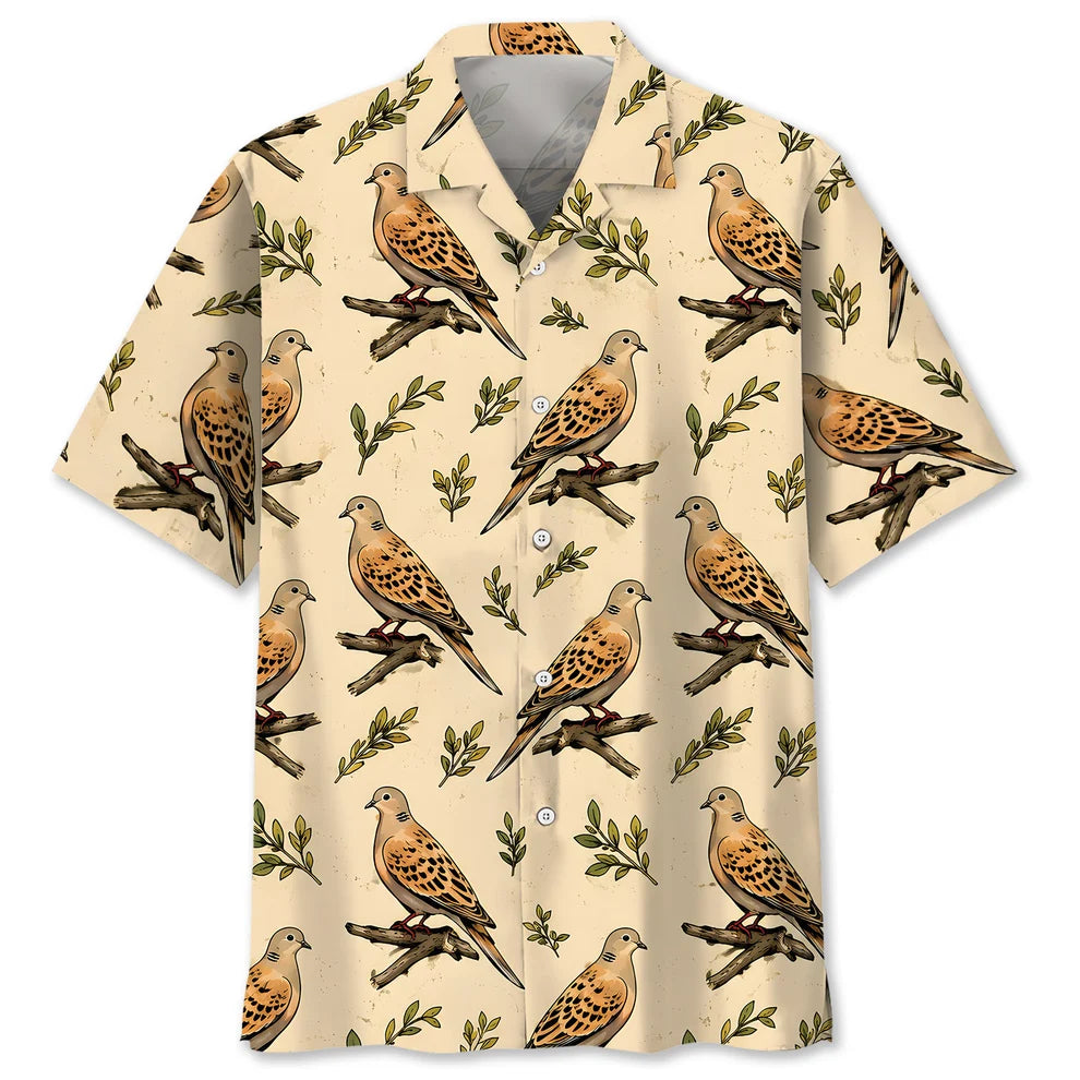 Wild Dove Pattern Hawaiian Shirt DVC2409