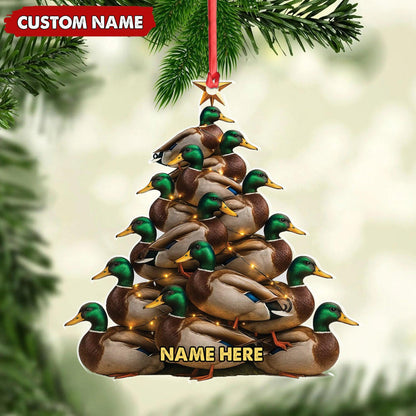 Personalized Mallard Duck 2D Flat Acrylic Ornament