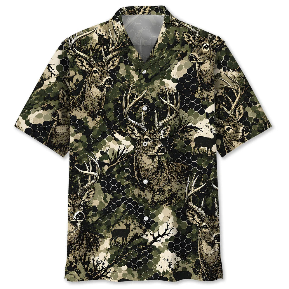 Tactical Hexagonal Deer Hunting Camo Polo Shirt VCP1042