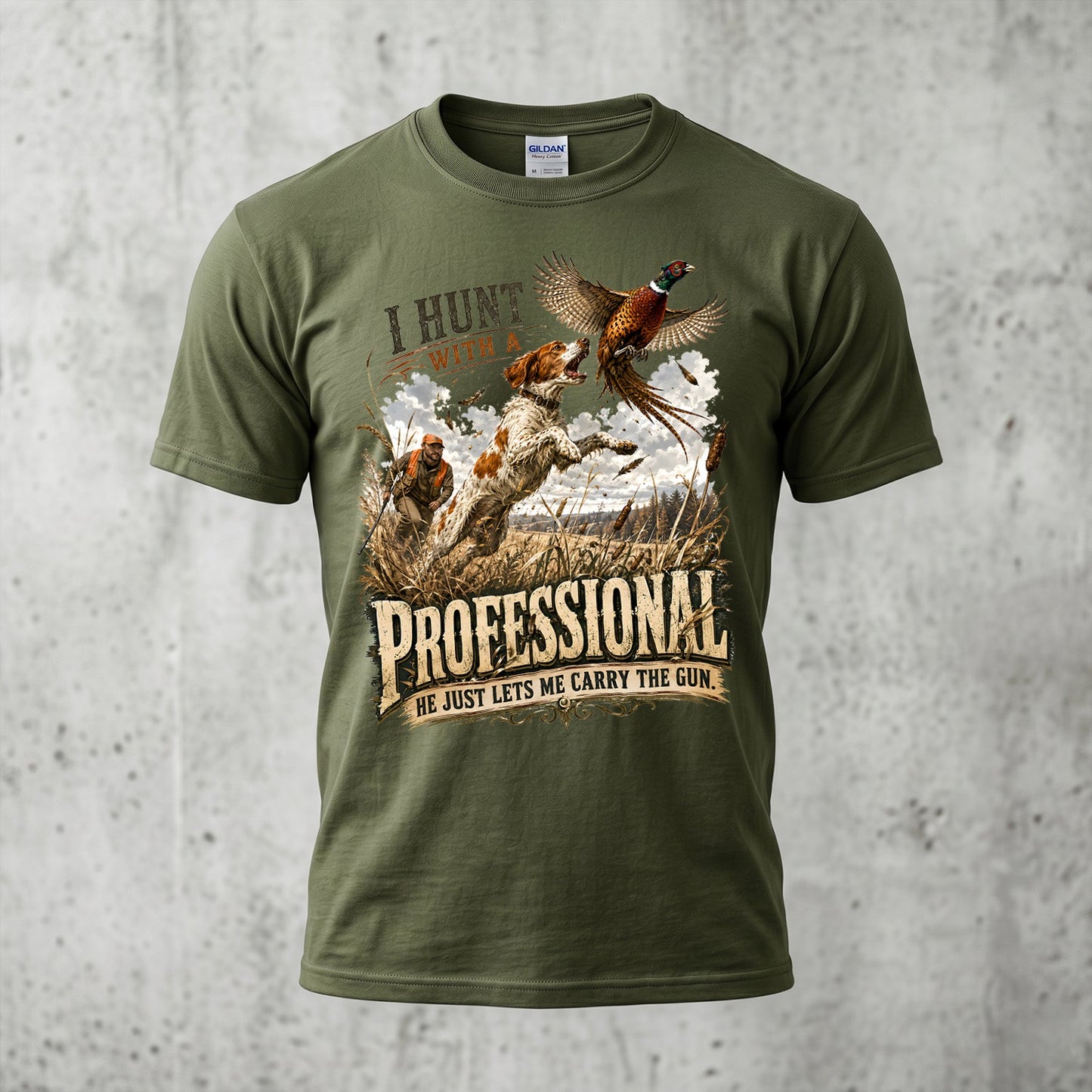 Upland Pheasant Hunting - Outdoor Cotton T-Shirt PHCT1057