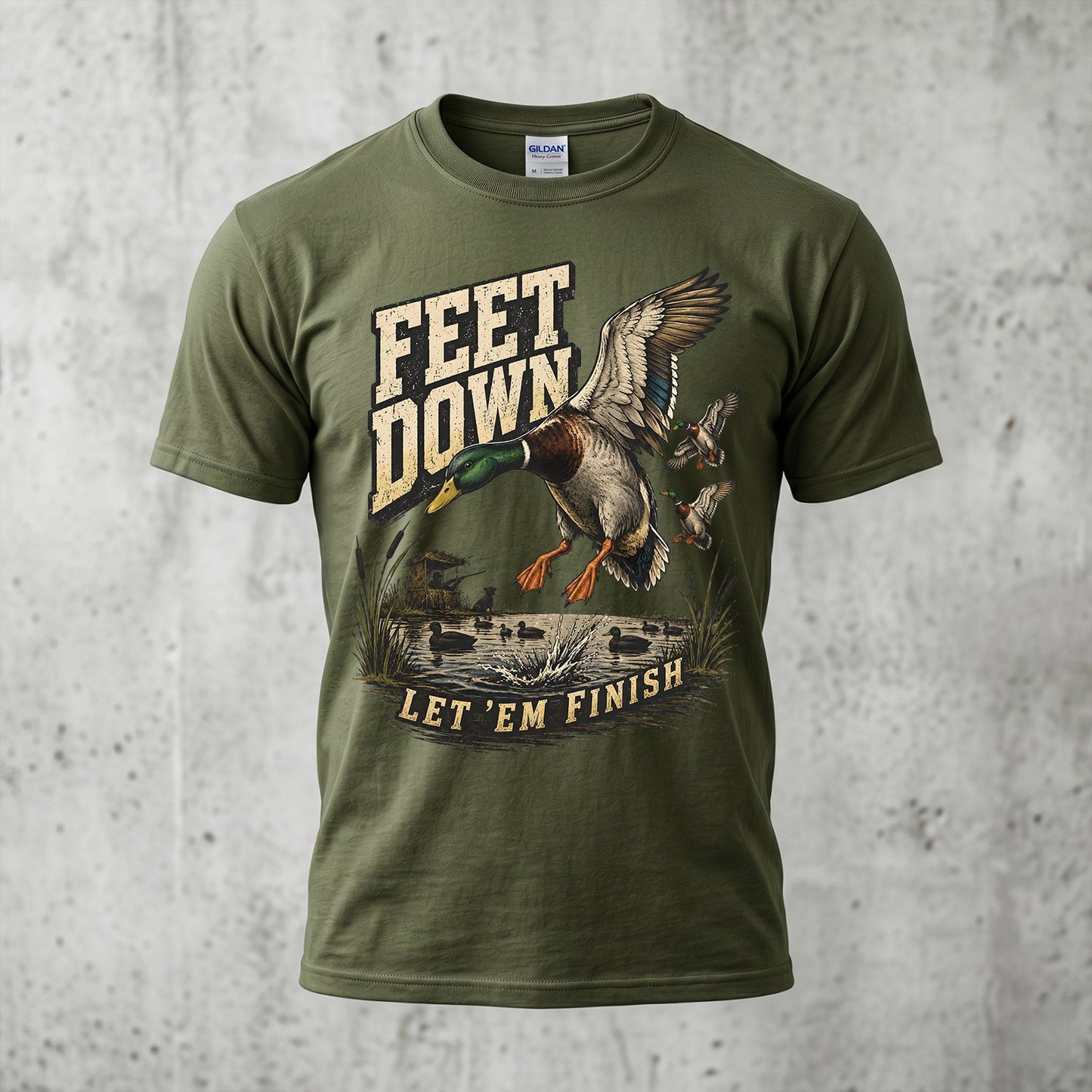 Duck Hunting - Outdoor Cotton T-Shirt DUCT1001