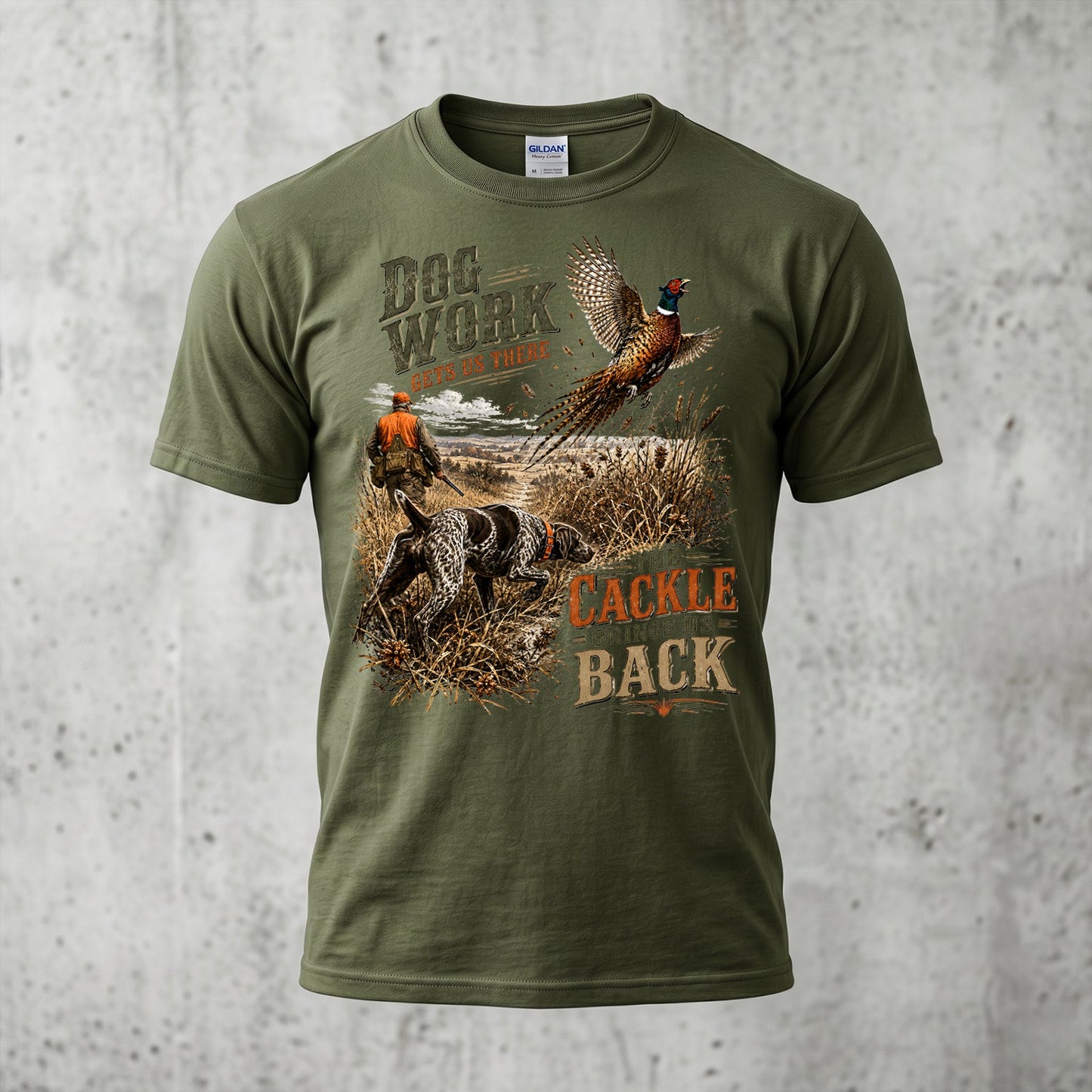 Upland Pheasant Hunting - Outdoor Cotton T-Shirt PHCT1035