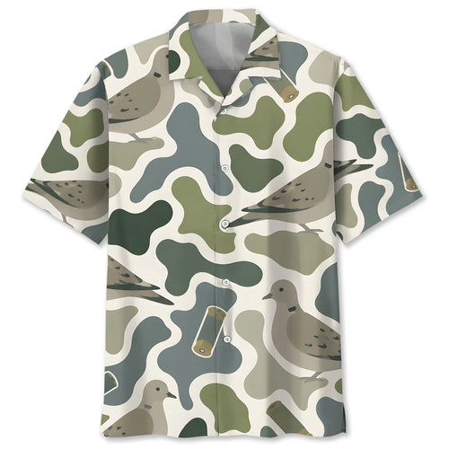 Dove Shell Camo Hawaiian Shirt DVC007