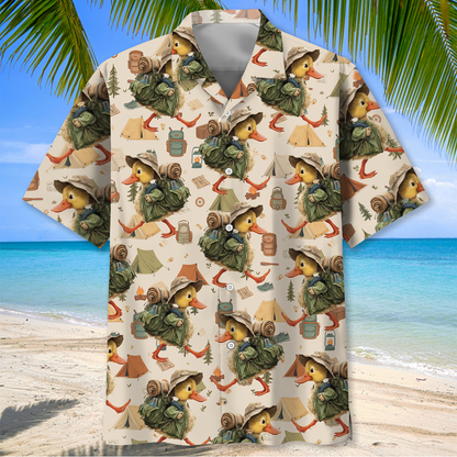 Funny Duck Go Camping Hawaiian Shirt