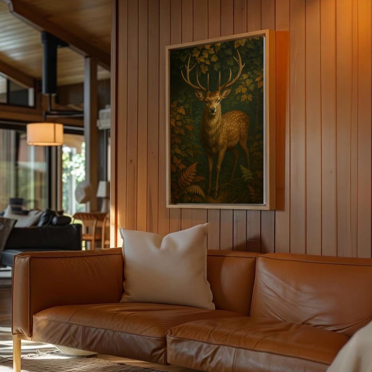 Rustic Deer Wall Art Canvas