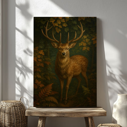 Rustic Deer Wall Art Canvas