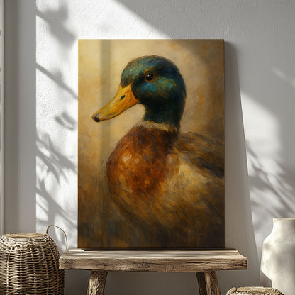 Mallard Duck Canvas Wall Art – Rustic Waterfowl Hunting home Decor