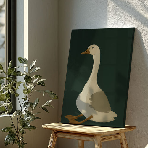Minimalist Duck Canvas Wall Art – Rustic Hunting Cabin Décor