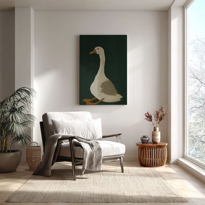 Minimalist Duck Canvas Wall Art – Rustic Hunting Cabin Décor