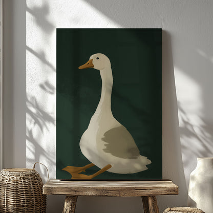 Minimalist Duck Canvas Wall Art – Rustic Hunting Cabin Décor