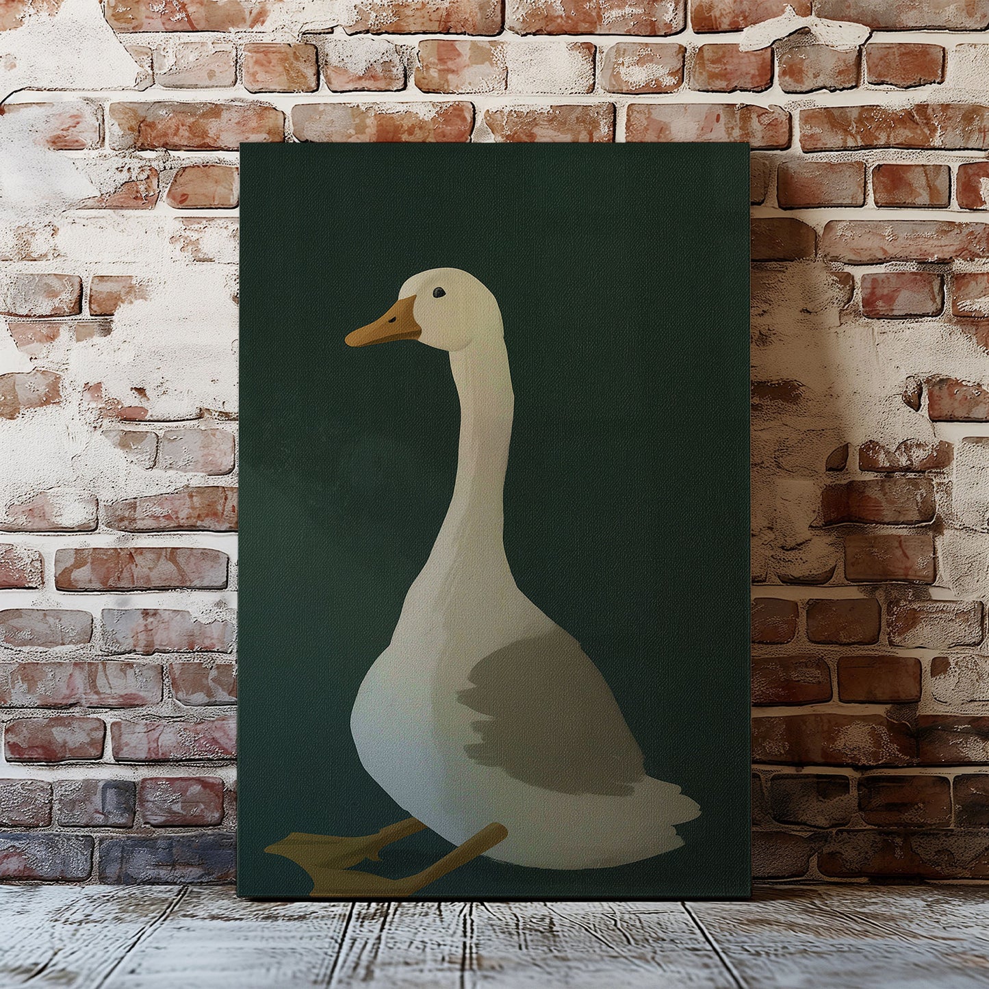 Minimalist Duck Canvas Wall Art – Rustic Hunting Cabin Décor