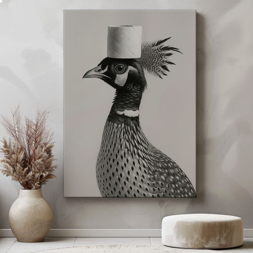 Funny Pheasant Bathroom Decor Modern Bird Wall Art