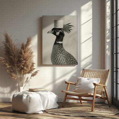 Funny Toilet Paper Bird Canvas Bathroom Wall Art