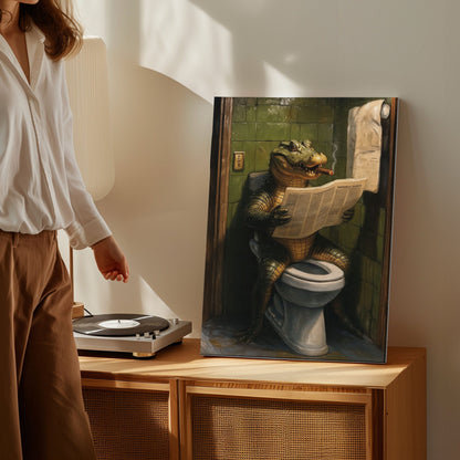 Funny Alligator Toilet Wall Art