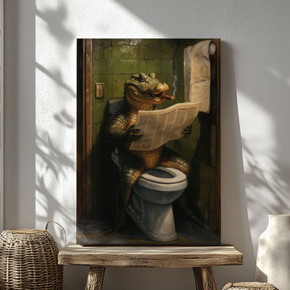 Funny Alligator Toilet Wall Art