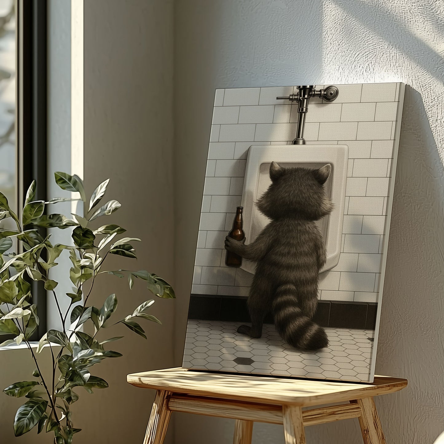 Raccoon Beer Break Funny Cabin Gift for Hunters