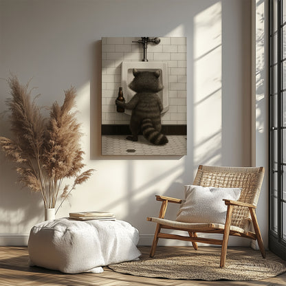 Raccoon Beer Break Funny Cabin Gift for Hunters