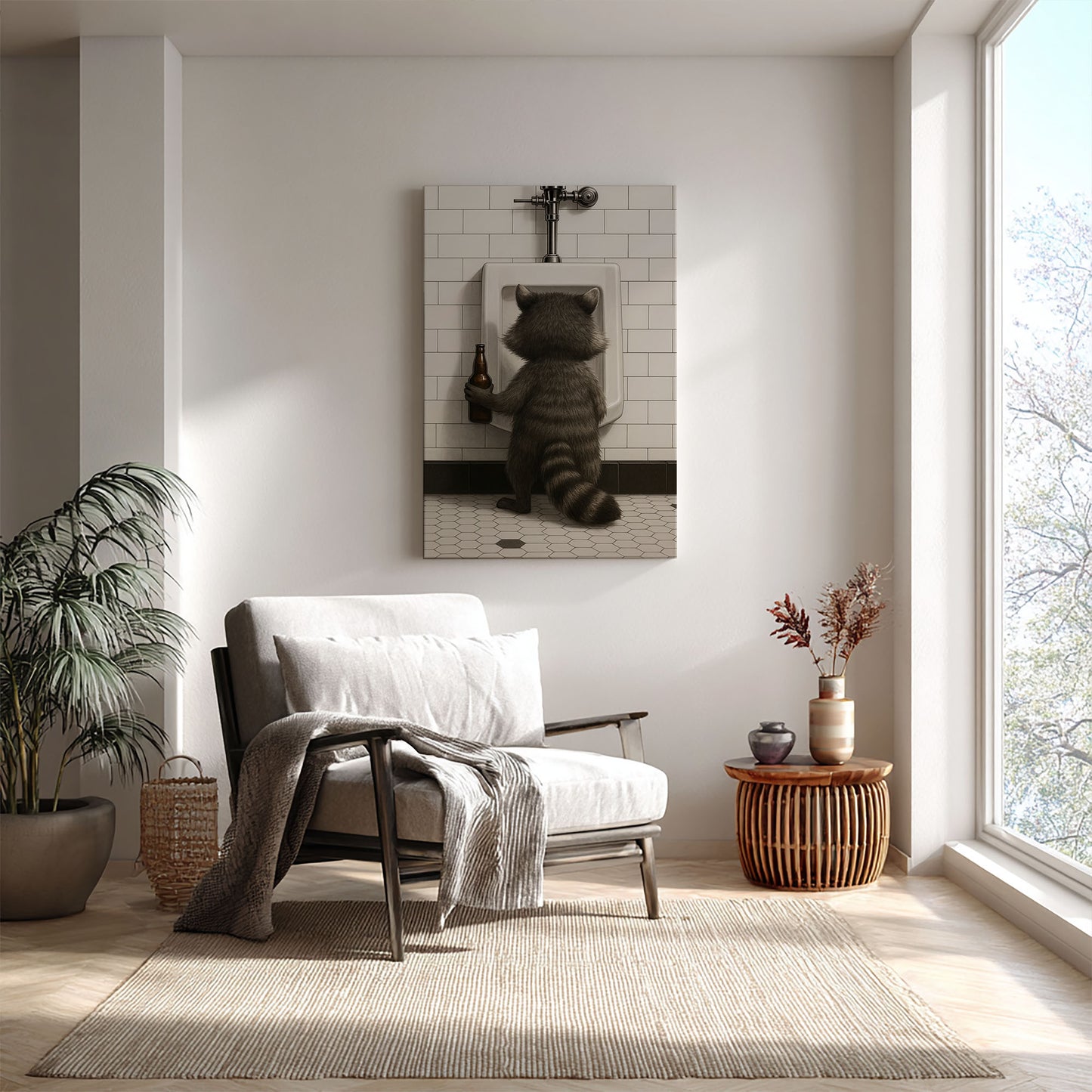 Raccoon Beer Break Funny Cabin Gift for Hunters