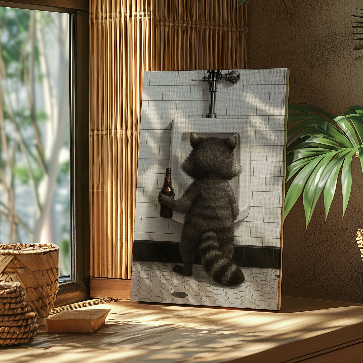 Raccoon Beer Break Funny Cabin Gift for Hunters