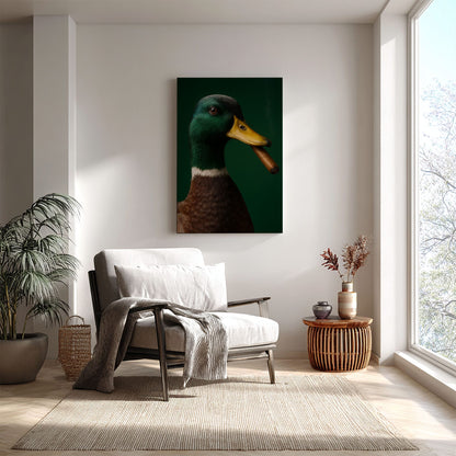 Cigar Duck Canvas – Rustic Hunting Cabin Wall Art for Hunters