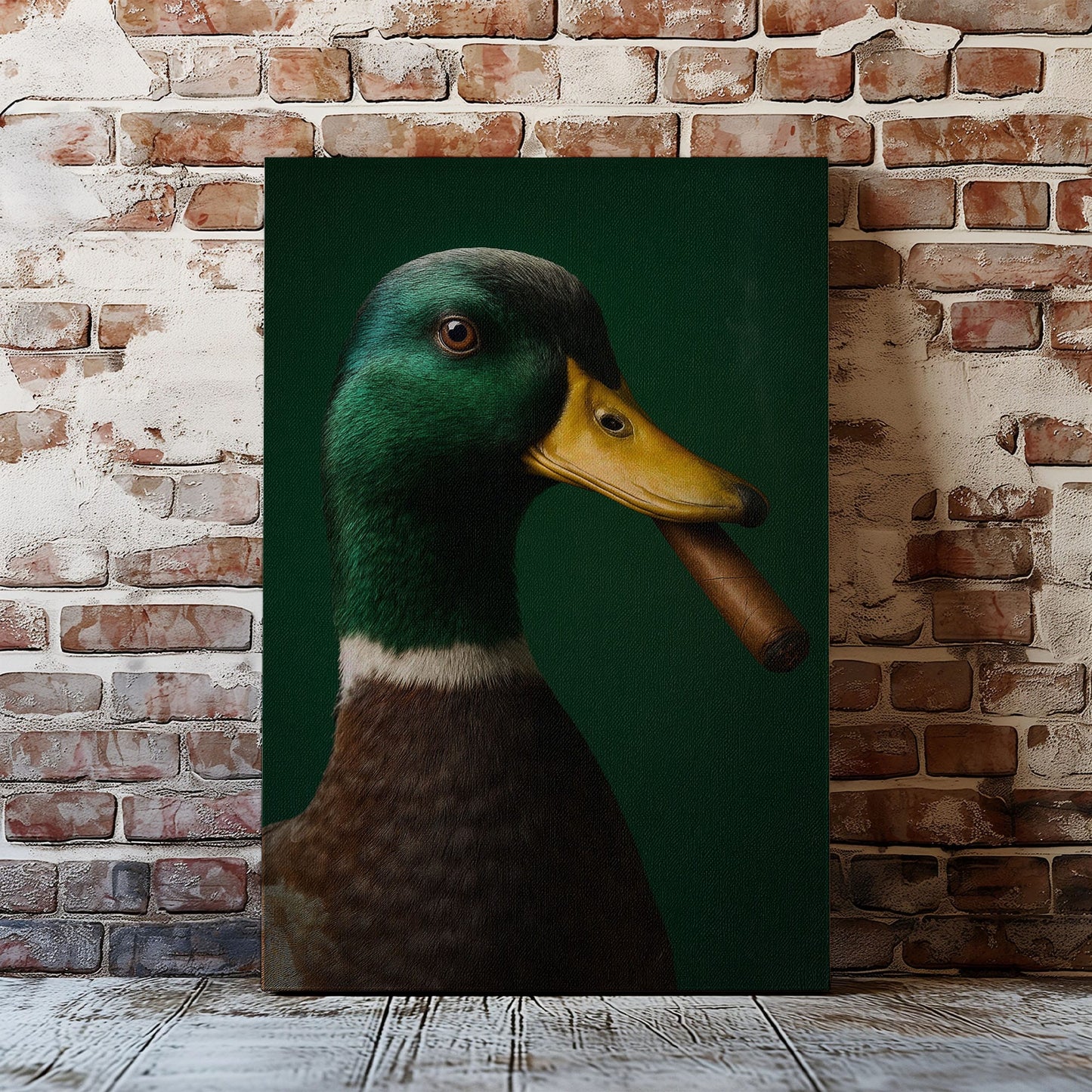 Cigar Duck Canvas – Rustic Hunting Cabin Wall Art for Hunters