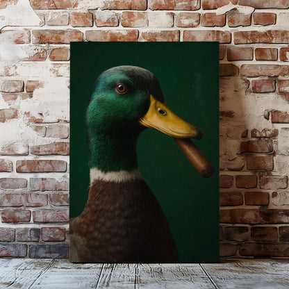 Cigar Duck Canvas – Rustic Hunting Cabin Wall Art for Hunters