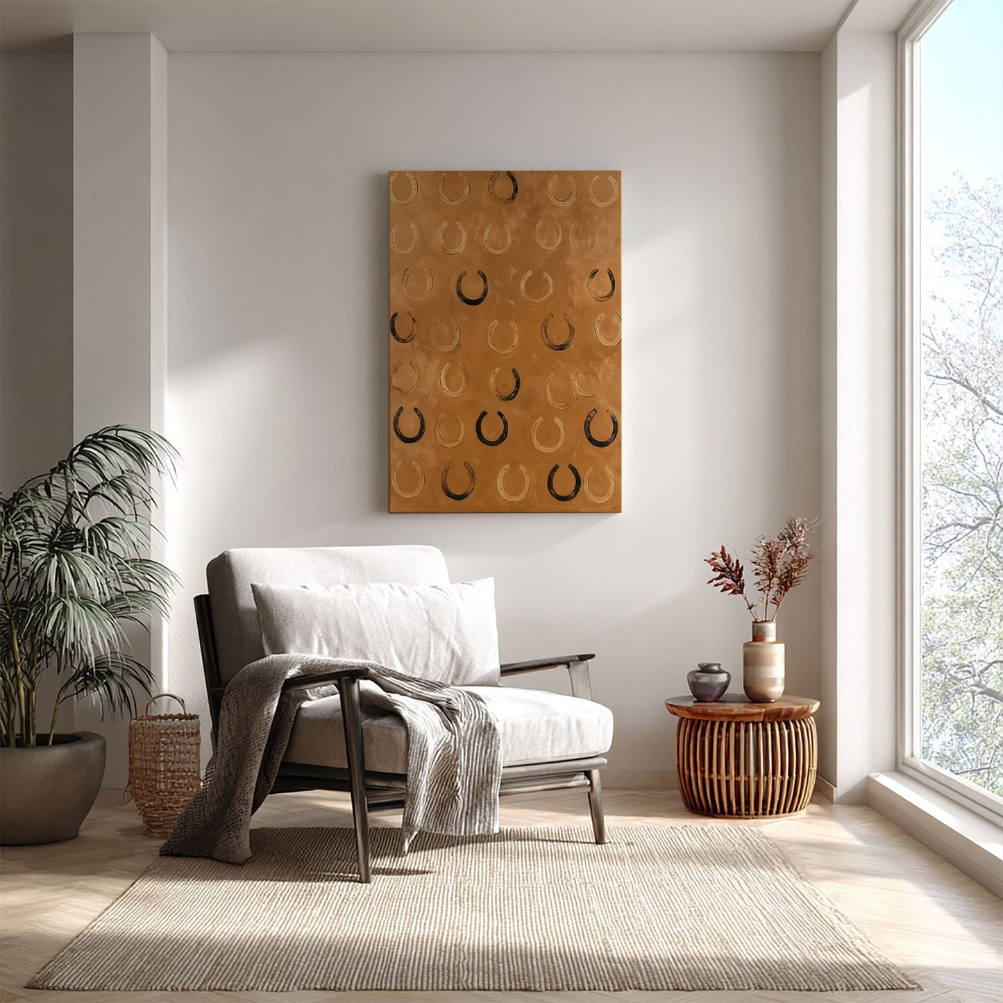 Horseshoes Print Western Wall Art  Decor for Living Room