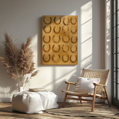 Lucky Horseshoes Wall Art Decor for Living Room